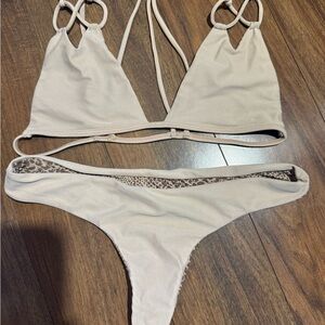 Acacia Swimwear Cream Tan Bikini Set